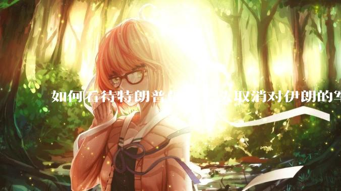 如何看待特朗普最后关头取消对伊朗的军事行动?