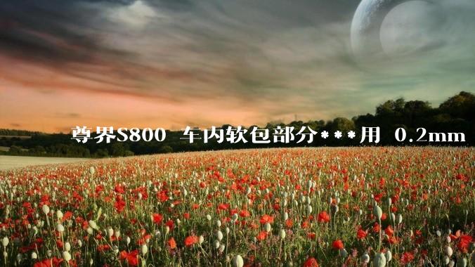 尊界S800 车内软包部分***用 0.2mm - 0.5mm 超细针脚缝制处于什么工艺水平?