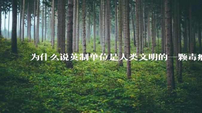 为什么说英制单位是人类文明的一颗毒瘤?
