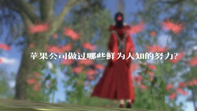 苹果公司做过哪些鲜为人知的努力?