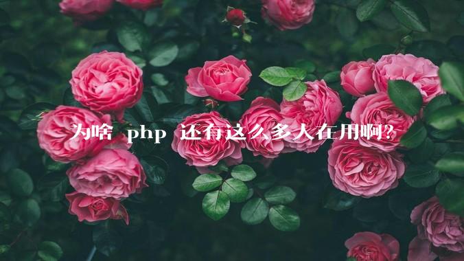 为啥 php 还有这么多人在用啊?