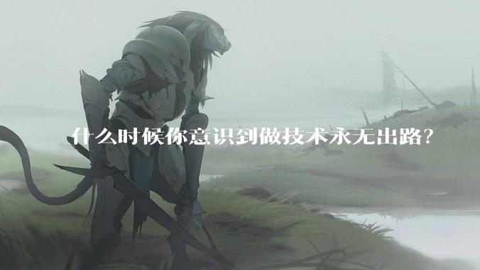什么时候你意识到做技术永无出路?