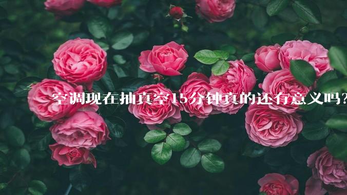 空调现在抽真空15分钟真的还有意义吗?