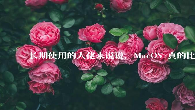 长期使用的大佬来说说,MacOS 真的比 Windows 稳定吗?