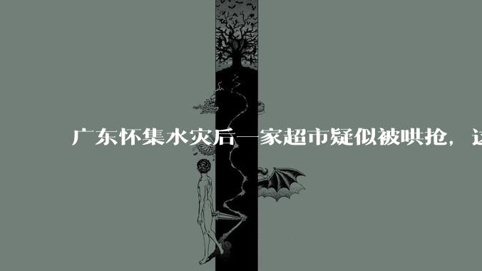 广东怀集水灾后一家超市疑似被哄抢,这种行为在灾难面前的道德和法律问题如何看待?
