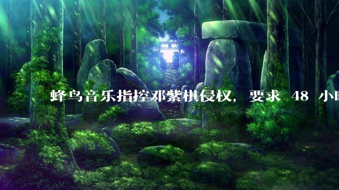 蜂鸟音乐指控邓紫棋侵权,要求 48 小时内下架重录歌曲,邓紫棋回应「不会下架」,这一指控合理吗?