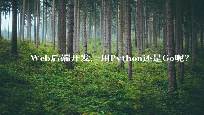 Web后端开发,用Python还是Go呢?