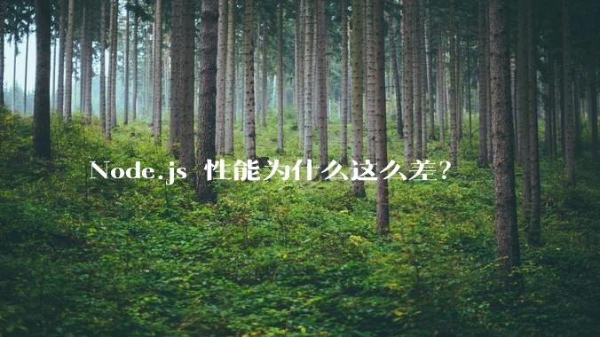 Node.js 性能为什么这么差?