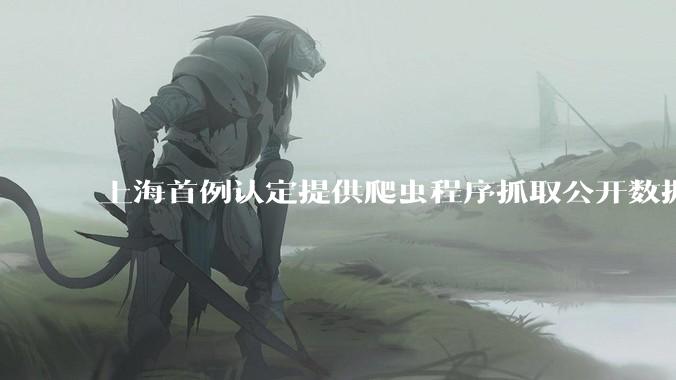 上海首例认定提供爬虫程序抓取公开数据构成提供侵入计算机信息系统程序罪案,该案件有哪些细节值得关注?