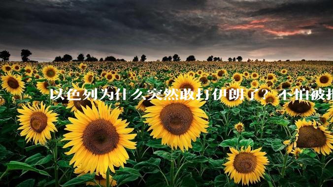 以色列为什么突然敢打伊朗了?不怕被报复?
