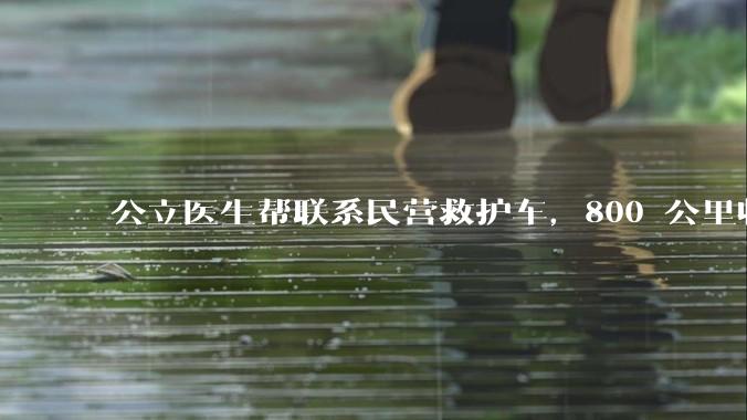 公立医生帮联系民营救护车,800 公里收费 2.8 万元,收费合理吗?救护车收费标准是什么?