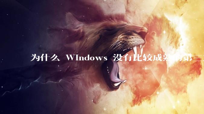 为什么 Windows 没有比较成熟的第三方桌面环境(explorer.exe)?