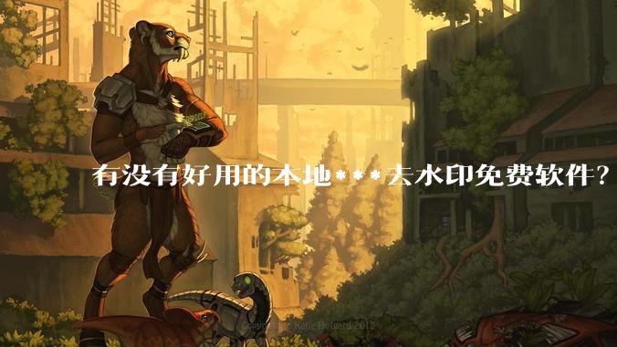 有没有好用的本地***去水印免费软件?