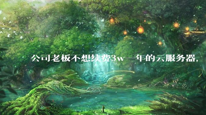 公司老板不想续费3w一年的云服务器,合理吗?