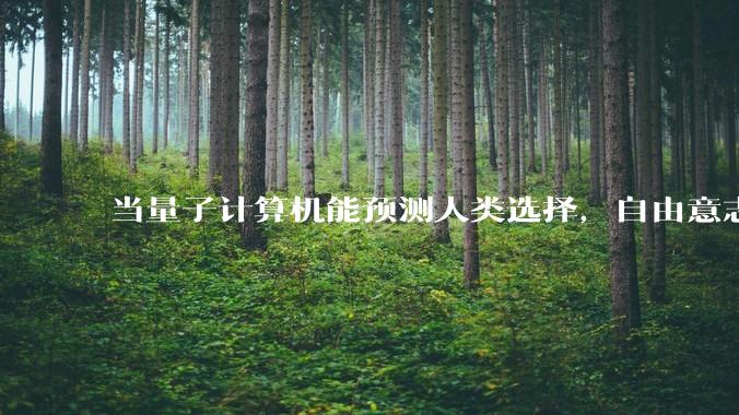 当量子计算机能预测人类选择,自由意志是否沦为算法的注脚?