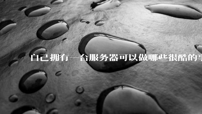 自己拥有一台服务器可以做哪些很酷的事情?