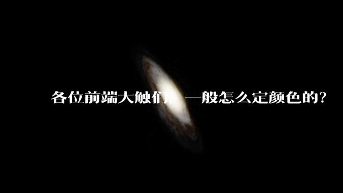 各位前端大触们,一般怎么定颜色的?