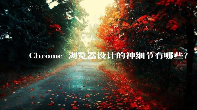 Chrome 浏览器设计的神细节有哪些?