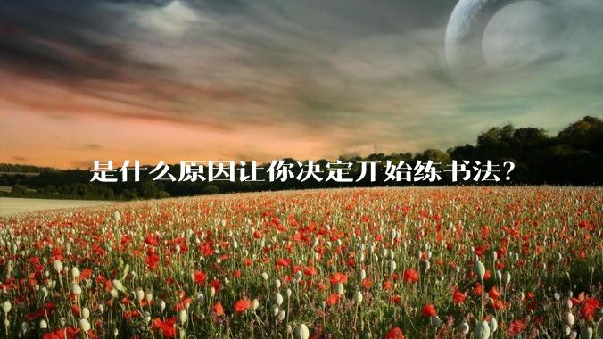 是什么原因让你决定开始练书法?