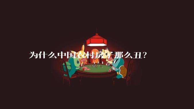 为什么中国农村房子那么丑?
