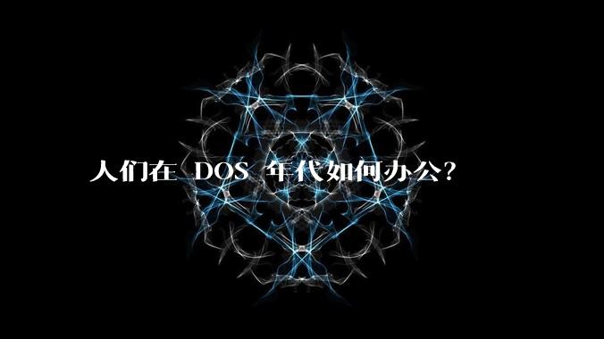 人们在 DOS 年代如何办公?