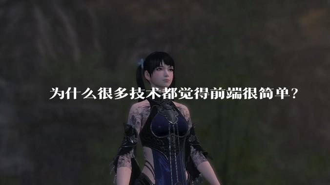 为什么很多技术都觉得前端很简单?