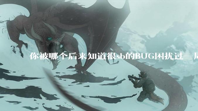 你被哪个后来知道很sb的BUG困扰过一周以上吗?
