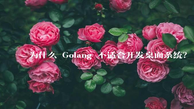 为什么 Golang 不适合开发桌面系统?