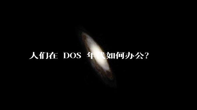 人们在 DOS 年代如何办公?