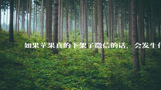 如果苹果真的下架了微信的话,会发生什么?