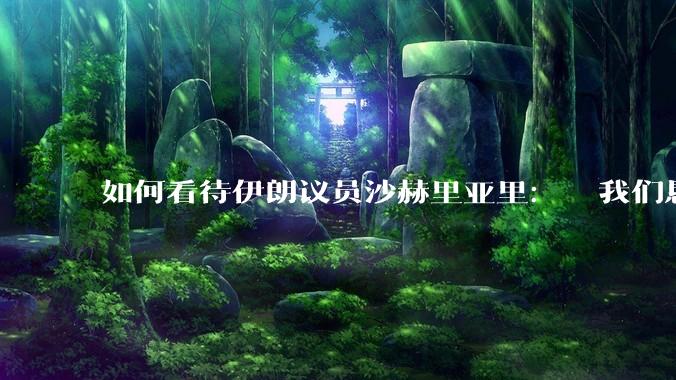 如何看待伊朗议员沙赫里亚里:  我们恳求最高领袖批准使用核武器?