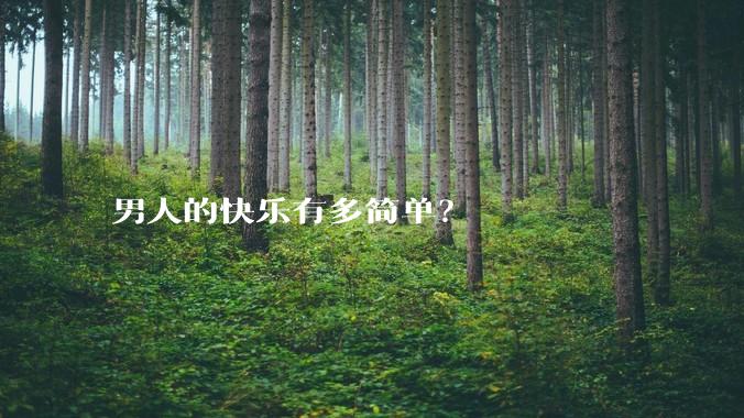 男人的快乐有多简单?