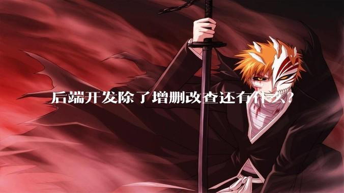 后端开发除了增删改查还有什么?