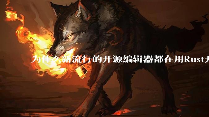 为什么新流行的开源编辑器都在用Rust开发?