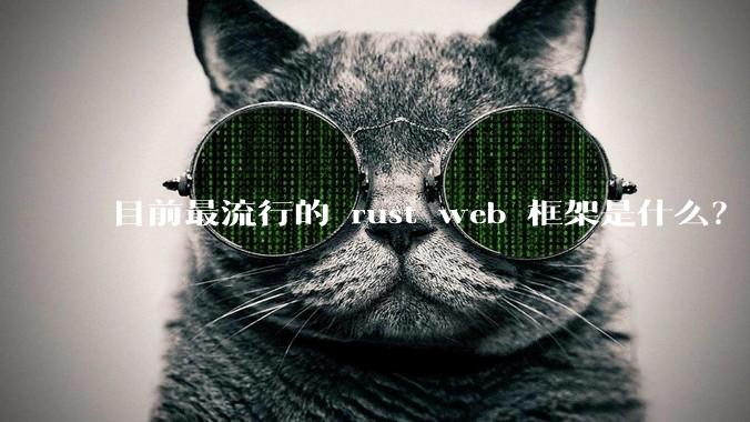 目前最流行的 rust web 框架是什么?