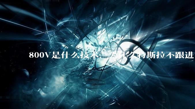 800V是什么技术,为什么特斯拉不跟进?