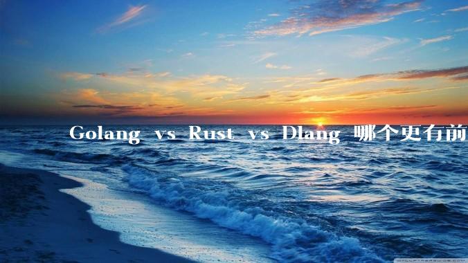Golang vs Rust vs Dlang 哪个更有前途,哪位大牛这 3 门语言都用过?