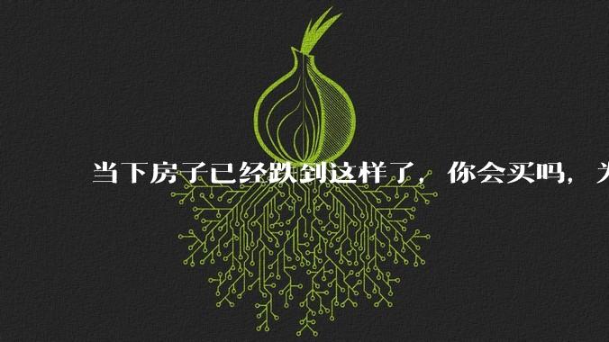 当下房子已经跌到这样了,你会买吗,为什么?