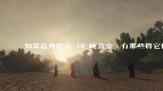 如果意外挖出 10 吨黄金,有那些将它们洗白、正常使用的方法?