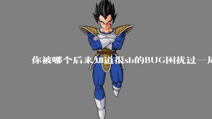 你被哪个后来知道很sb的BUG困扰过一周以上吗?