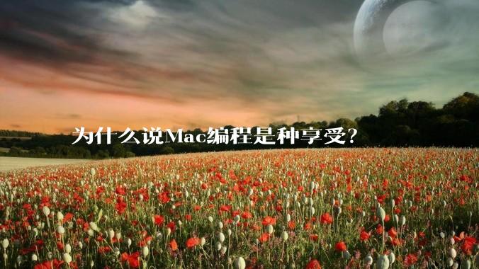 为什么说Mac编程是种享受?