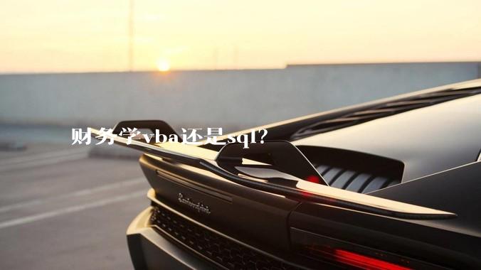 财务学vba还是sql?