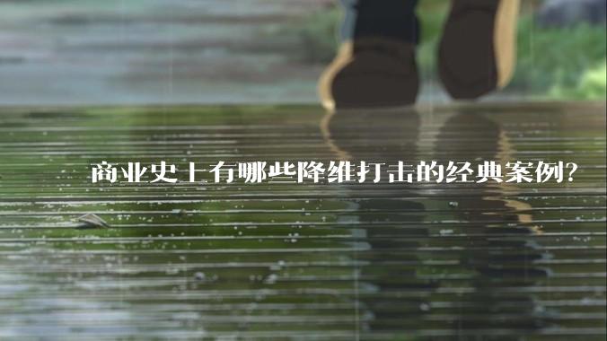 商业史上有哪些降维打击的经典案例?