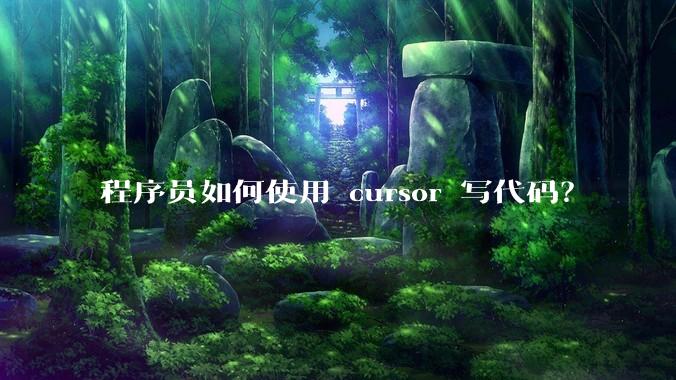 程序员如何使用 cursor 写代码?