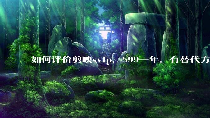 如何评价剪映svip,599一年,有替代方案吗?