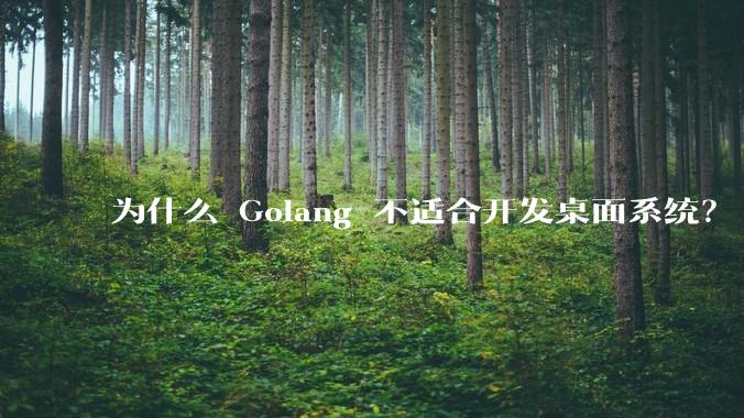 为什么 Golang 不适合开发桌面系统?