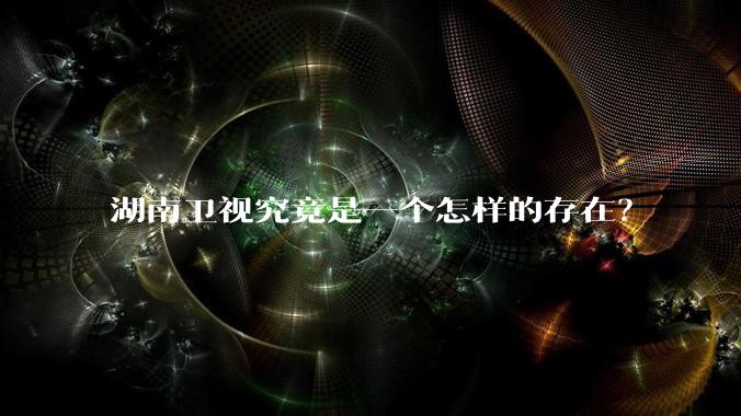 湖南卫视究竟是一个怎样的存在?