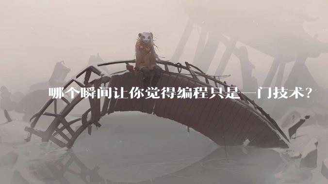 哪个瞬间让你觉得编程只是一门技术?